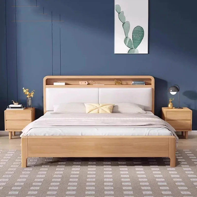 Princess Sleeping Bed Sex Sun Storage Beauty European Wooden Bed Queen Bedroom Luxury Design Safe Camas De Casal Home Furniture