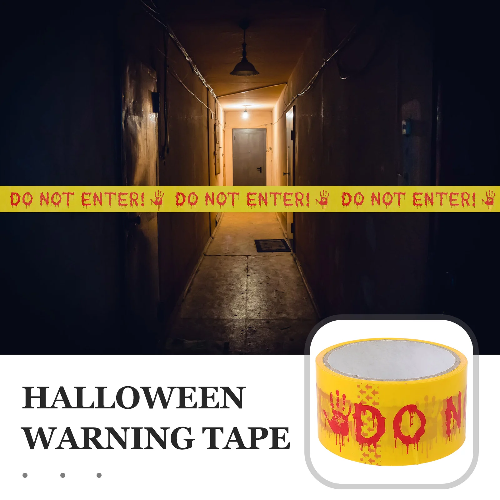 Cinta de advertencia de Halloween, decoraciones, precaución, caída interior para cocina, escena del crimen, raya, peligro precioso