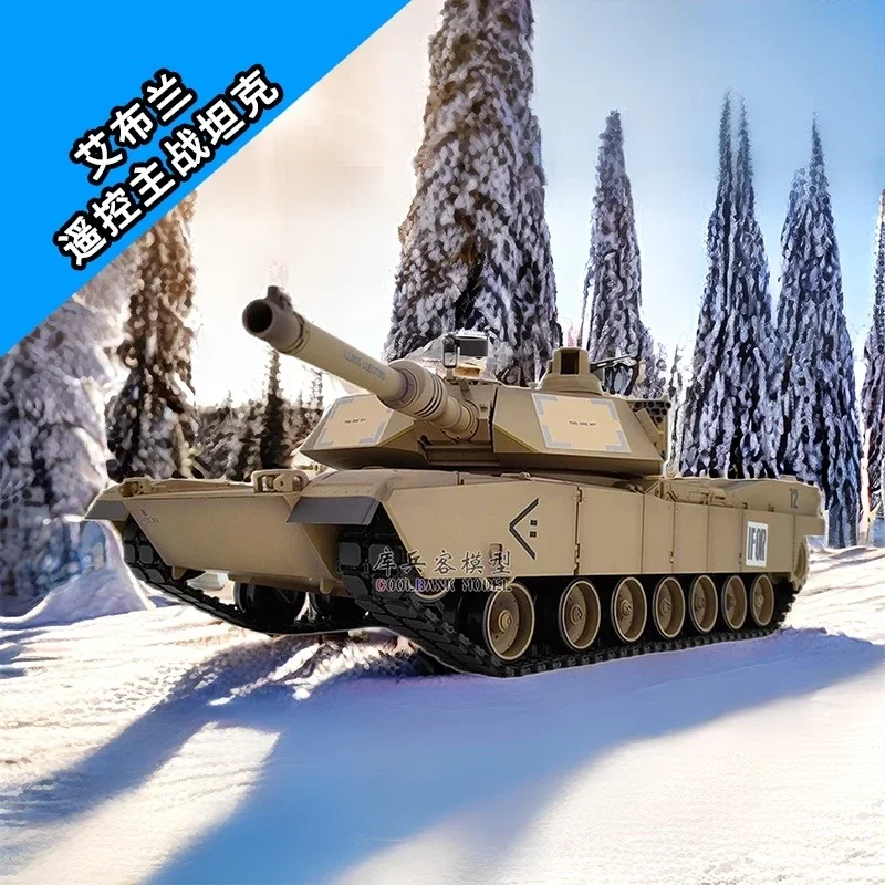 M1a2 Remote Control Us Henglong Tank Cross-border Infrared Battle Tank Model Upgrade Strip Wave Box Rc Tank Kid's Outdoor Toy