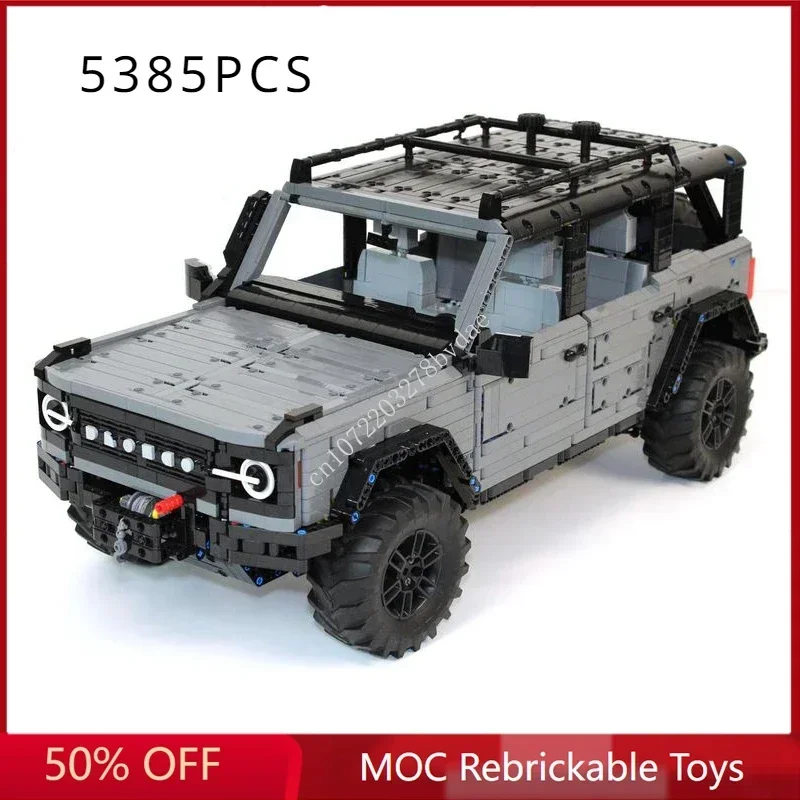 5385PCS MOC City Transportation SUV Bronco 1:8 Tipping Carriage Model Building Blocks Bricks DIY Creative Assembly Toys Gifts