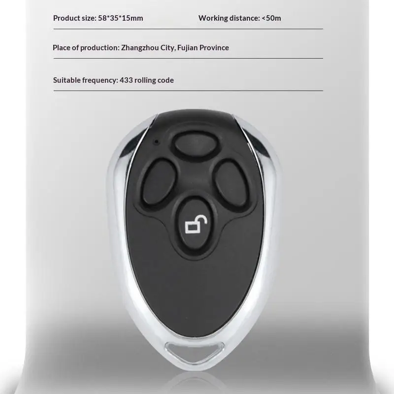 For Safety Protection Garage Door Exit Gate Opener 433.92Mhz 12V 24V HCS101 Standard Code 4CH Wireless Remote Controller