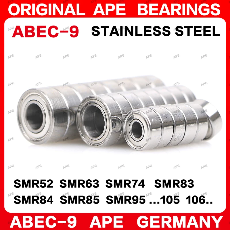 5/10pcs  ABEC-9 Stainless Steel Ball Bearing SMR52ZZ SMR63ZZ SMR74ZZ SMR85ZZ SMR84ZZ SMR83ZZ SMR95ZZ SMR104ZZ SMR105ZZ bearings