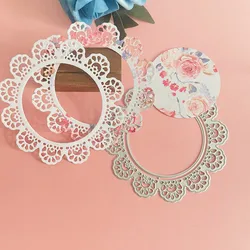 lace circle round doily frame  die Metal Cutting Dies DIY Scrapbook Paper Cards Embossing Craft Die Cut handmade craft