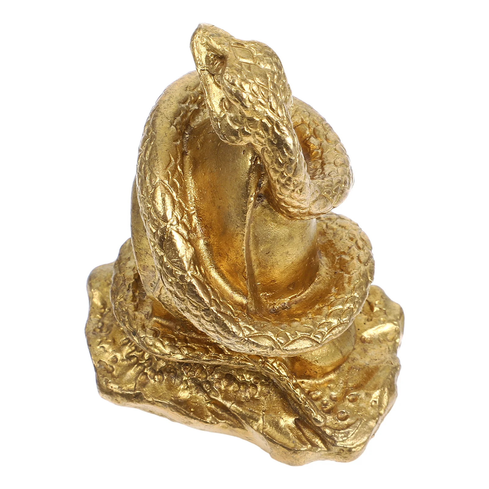 

Copper Snake Ornament Retro Desktop Decoration Sturdy Indoor Tabletop Snake Statue Exquisite Craft Sculpture