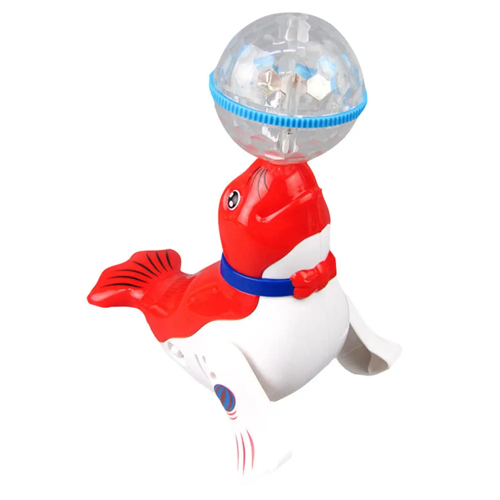 

Cartoon Sea Lion Craft Holding Ball Luminescent Electric Sea Lion Gift for Children Educational Cognitive Learning Enlighten