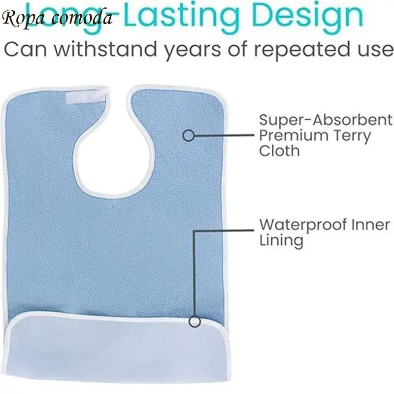 

MXMA Adjustable Adult Apron Large Adult Terry Cloth Apron Mouth Towel Reusable Terry Apron