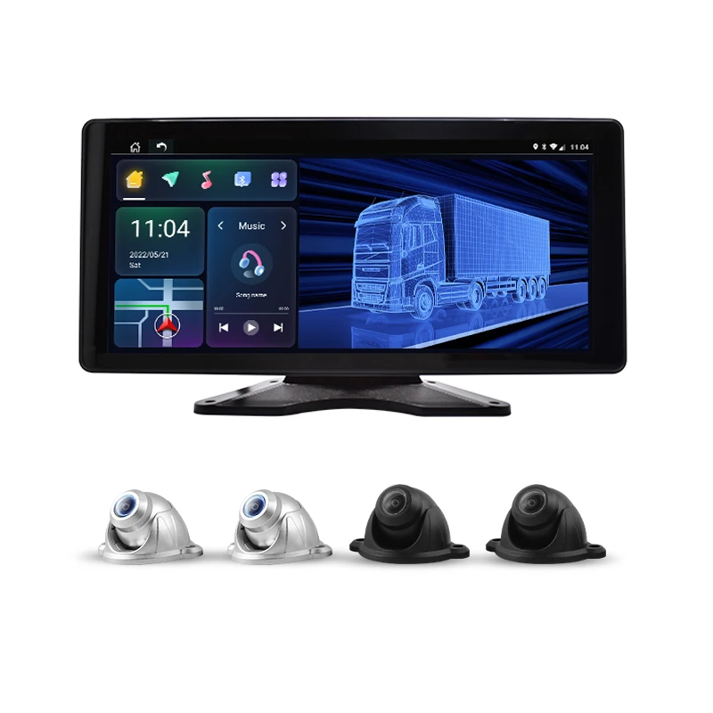 2 4 5 6 Kanäle Quad View AHD Backup Monitor Rückfahrkamera 360 Around View Autokamera DVR