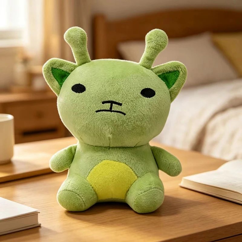 

Kawaii Bogur Alien Cat Plush Toys Animal Green Alien Cats Soft Stuffed Plushie Doll for Kids Fans Collection Gift