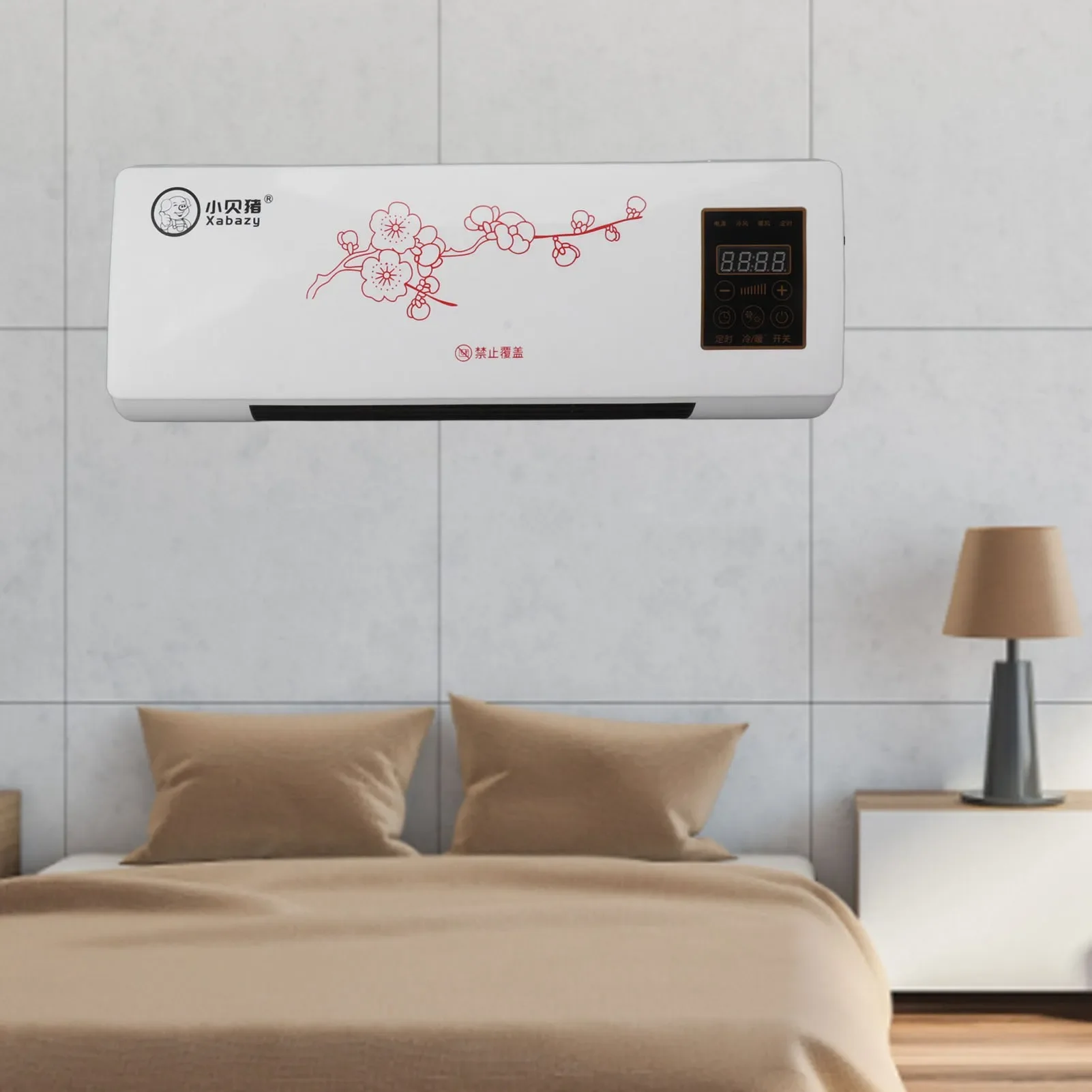 Small Heater Space Heater Versatile Portable Low Noise Wall Mounted Heating Fan With Remote Control for Bathroom Bedroom