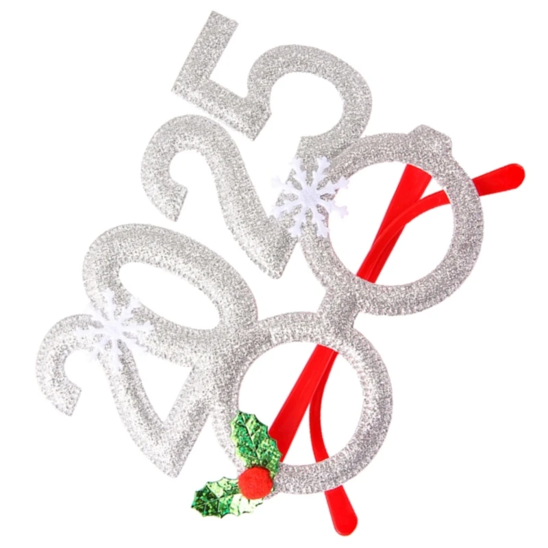 2025 Nuevo 2025 Gafas Navidad Marco Glitter Navidad Anteojos 2025 Año Nuevo Fiesta Anteojos para niño Adulto Fiesta