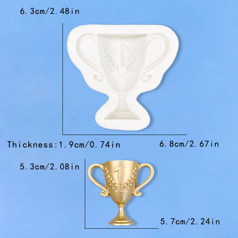 Trophy Medal Sports Meeting Silicone Sugarcraft Mold Fondant Cake Decorating Tools Candy Clay Cupcake Chocolate Baking Mold
