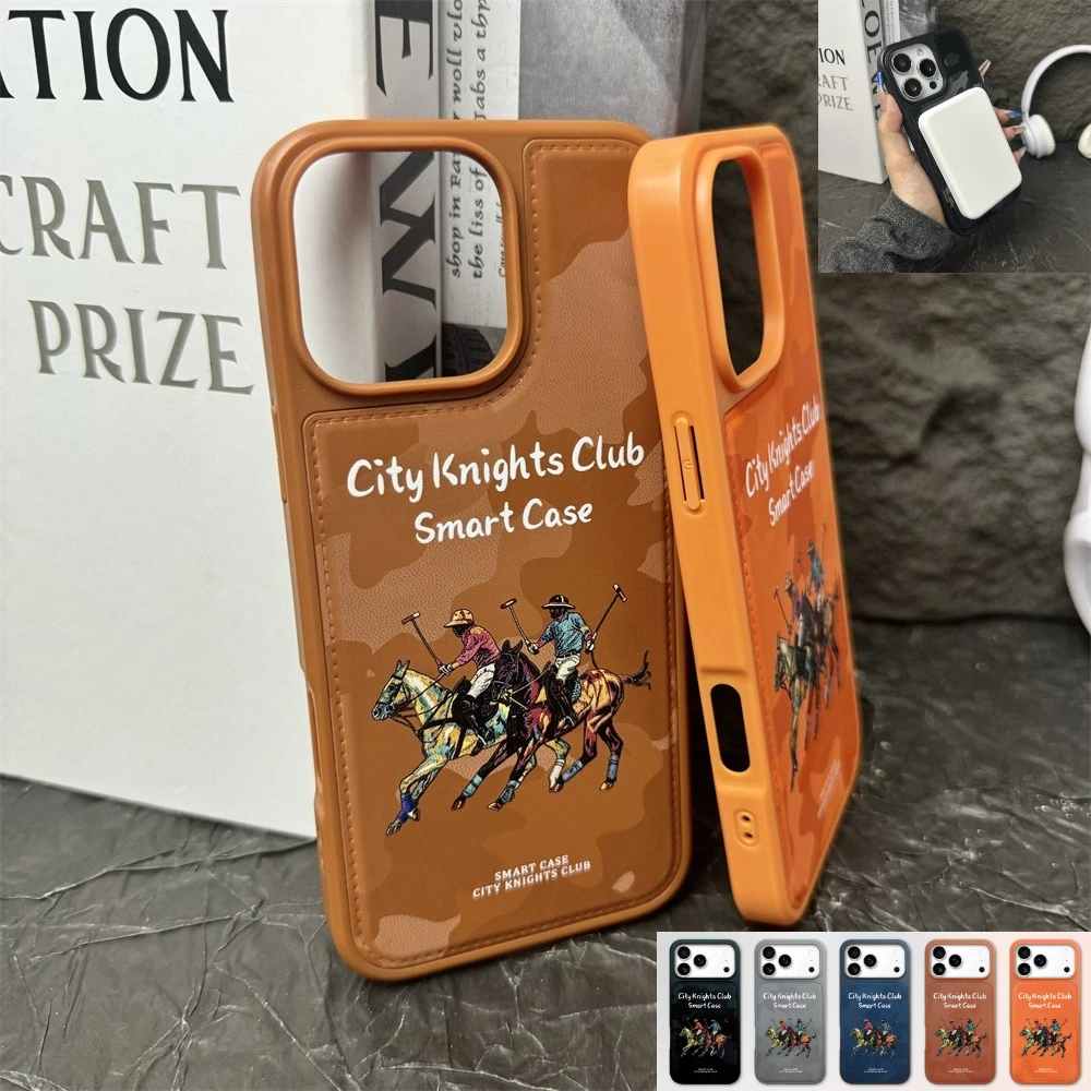 

Персонализированная магнитная рамка для телефона Magsafe Fashion Knight для iPhone 17 Air 16 Pro Max 15 14 13, роскошный чехол для беспроводной зарядки