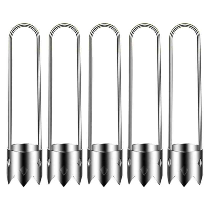 5PCS Fruit & Vegetable Corer,Fruit Corer Tool Pepper Seed Corer Remover,Universal Stainless Steel Fruit Core Remover