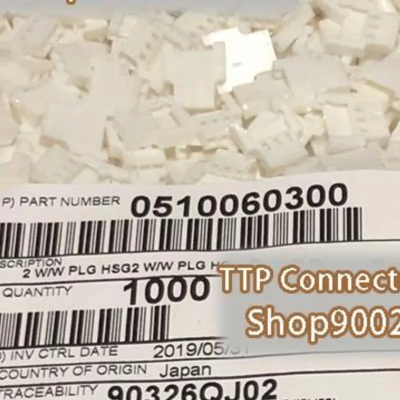 

1000 шт./лот разъем 51006-0300 510060300 Пластиковый корпус 3P, ширина ножки 2,0 мм, 100% новый и оригинальный