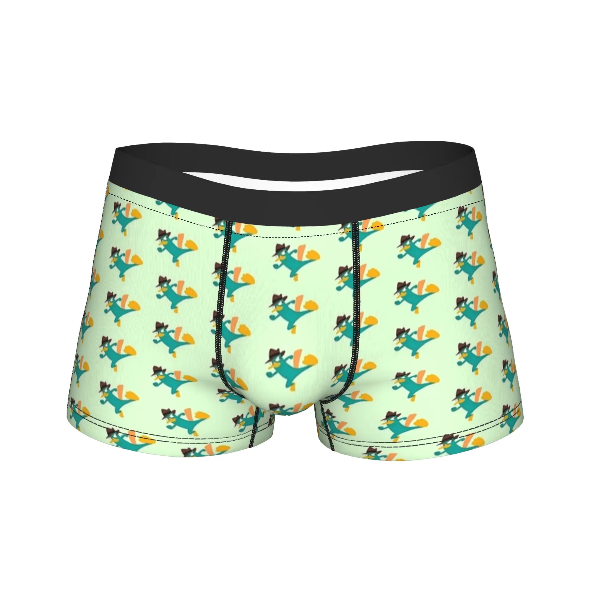 

Perry the Platypus Trunk Pouch Underwear Trenky Custom DIY Shorts Briefs Funny Men Underpants Big Size 2XL