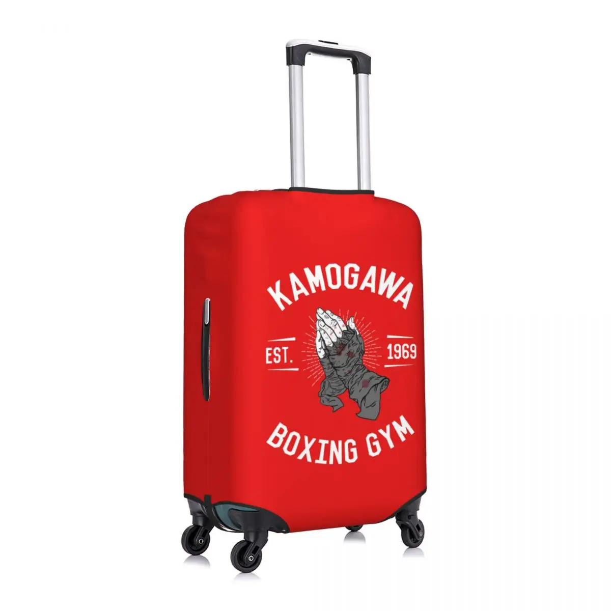 Custom Kamogawa Boxing Gym Praying Hands Luggage Cover Cute Suitcase Protector Covers Suit For 18-32 inch