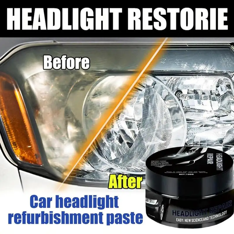 

100 г очиститель фар, комплект для восстановления автомобильных линз, паста для ремонта стеклянного покрытия, средство для удаления царапин для лобового стекла мотоцикла