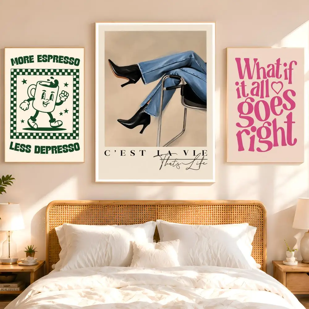 Quote Typography Posters Poster Home Living Bed Room Bar Hallway Sticky Wall Art Printing Aesthetic Decor