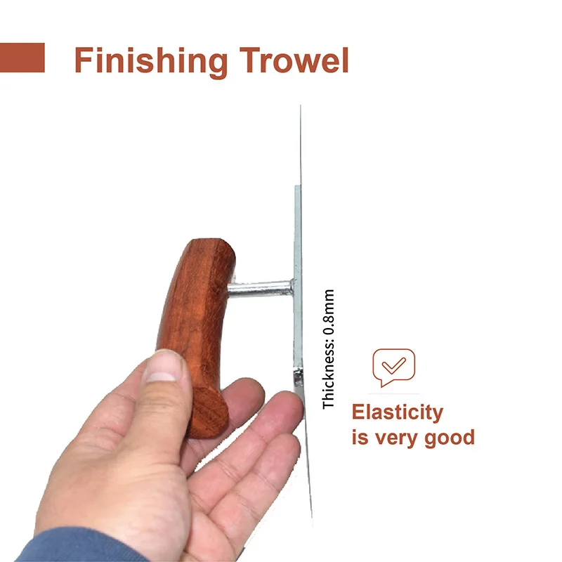 Flat Trowel Smooth The Wall Plastering Cement Mud Removal Putty Spread 27cm Carbon Steel Blade Rosewood Handle Painter Tool