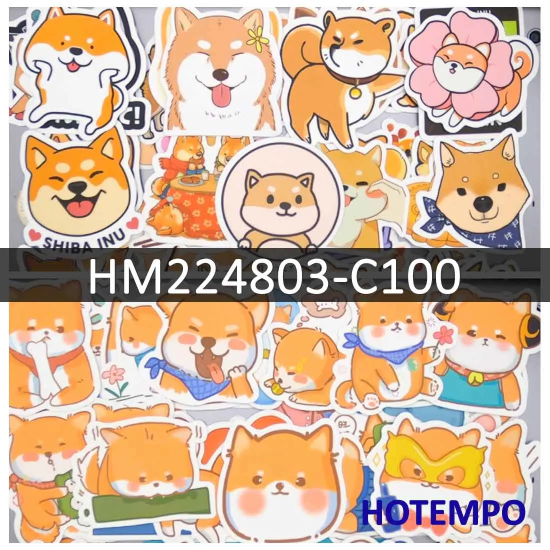 50/100Pieces Shiba Inu Decals Cute Cartoon Puppy Funny Dog Pattern Animal Stickers for Kid Luggage Bike Car Phone Laptop Sticker