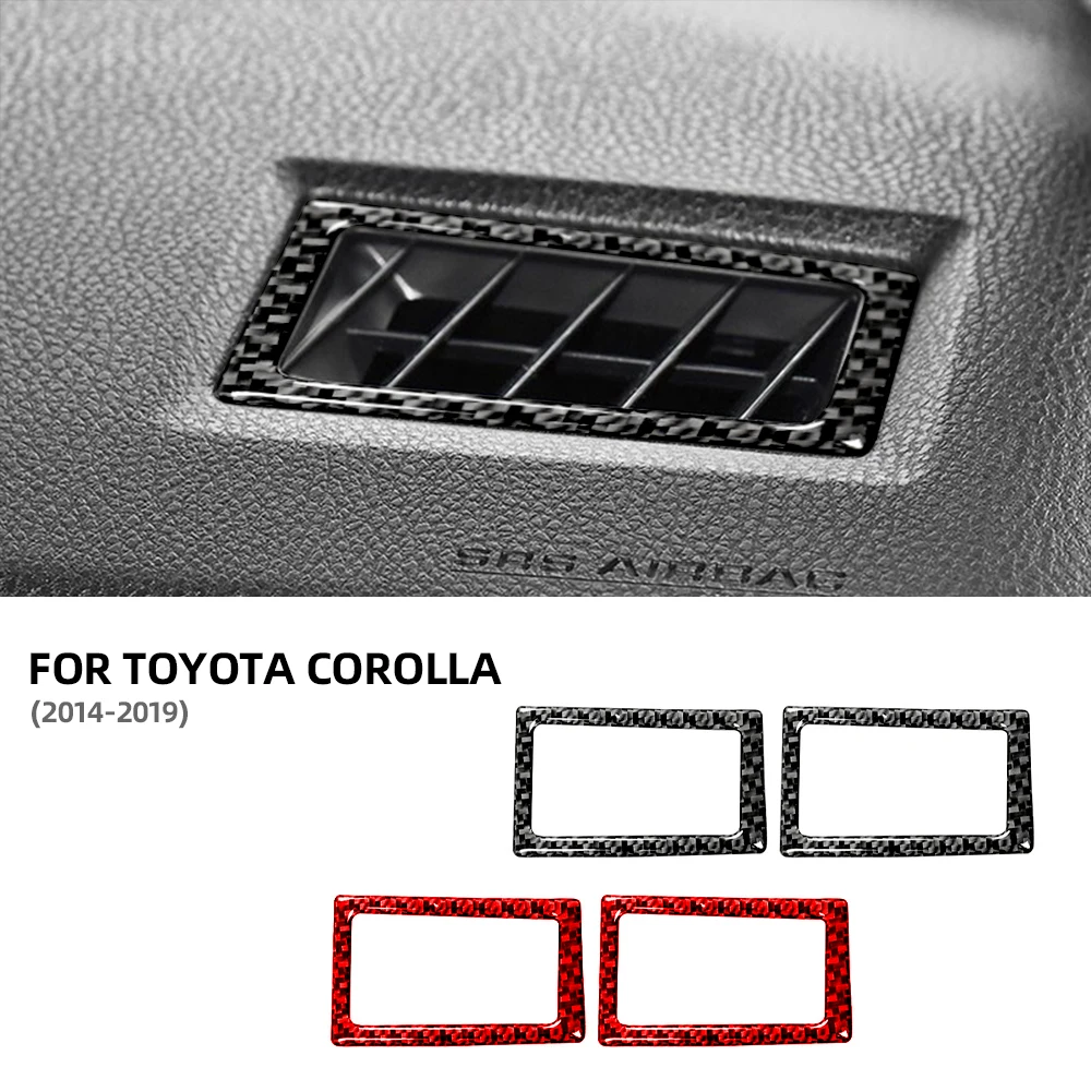 

Carbon Fiber Black Fit for Toyota Corolla 2014 2015 2016 2017 2018 2019 Instrument Panel Outlet Acceccories Interior Stickers