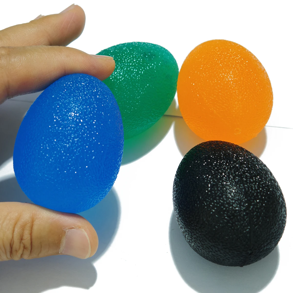 Silicone Egg Shape High Resistance Grip Ball Strong Rebound Finger Squeeze Ball Hand Strength Rehabilitation Training Exercise