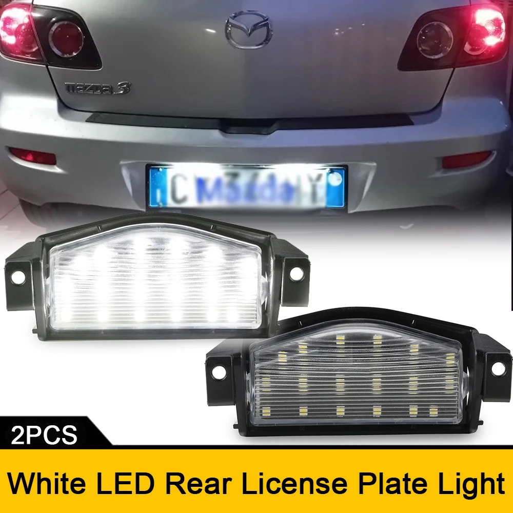 

6000K LED Rear Tail License Number Plate Lights No Error For Mazda 3 2009-2013 Mazda 2 2011-2013 Car Styling Reverse Lamp