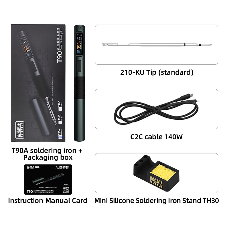 ALIENTEK T90B Lötkolben T245/T210/T65 Serie Optional T80 Neue Version Einstellbare Temperatur Schweißlötwerkzeug