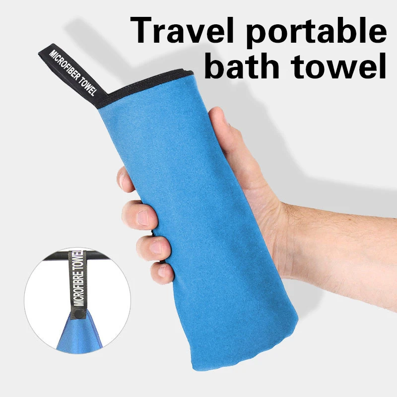 Sports Towel Portable Sweat Absorbent Swimming Double Sided Fleece Quick Dry Towel Microfiber