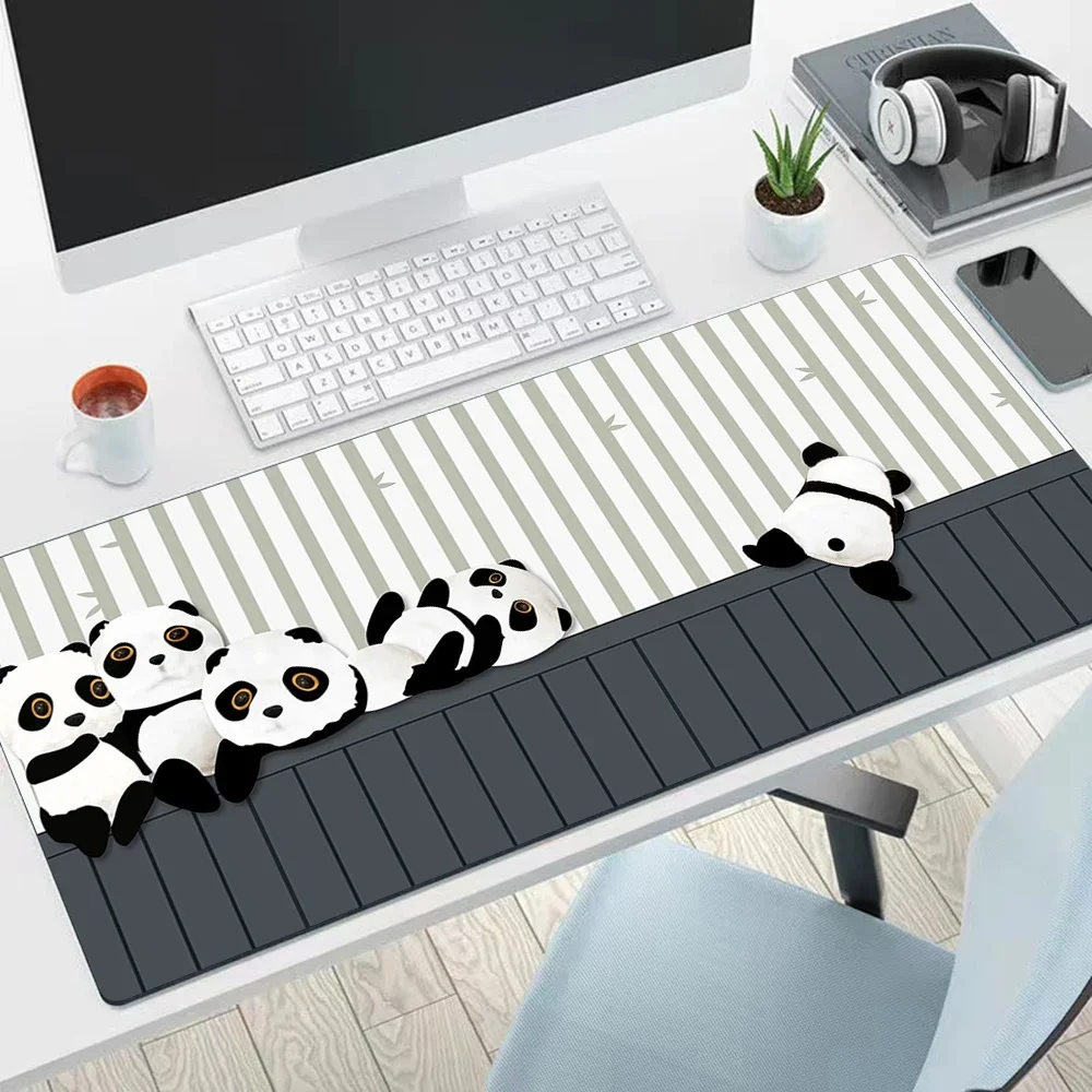 Cute Animal Panda Large Mouse Pad PC Computer Game MousePads Desk Keyboard Mats Rubber Anti-slip Mouse Mice Mat 40x90 30x80 CM