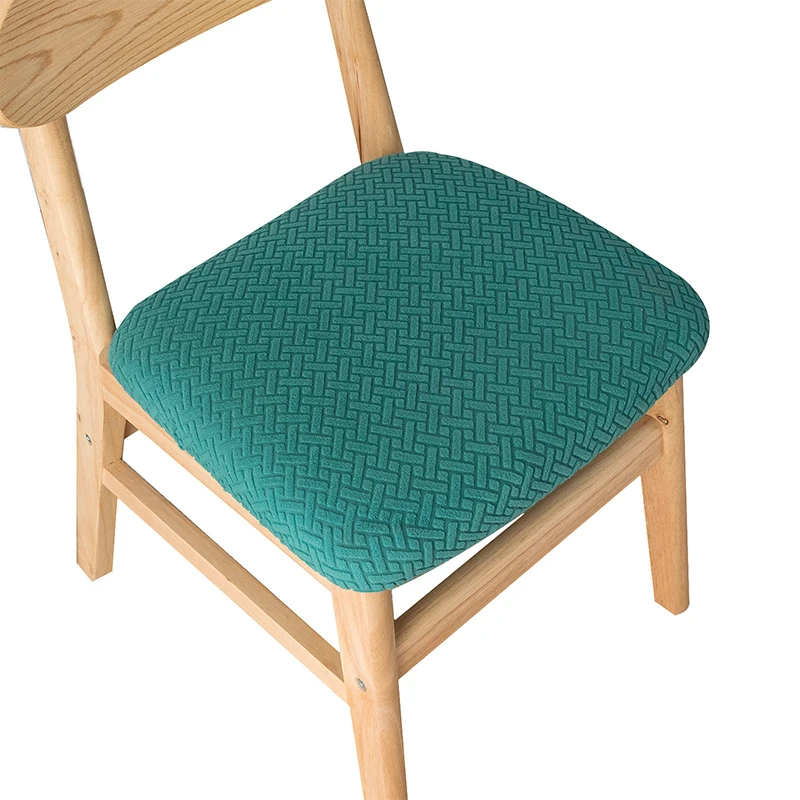 1 pz sala da pranzo coprisedia antipolvere Spandex Jacquard cuscino Solid Chair Seat Protector Case fodere rimovibili lavabili