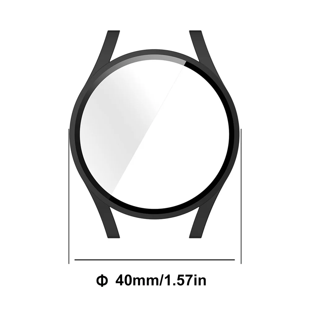Obudowa zegarka PC ochraniacz ekranu z hartowanym szkłem pełne pokrycie ramka zapobiegająca upadkowi do Samsung Galaxy Watch FE/4 40mm