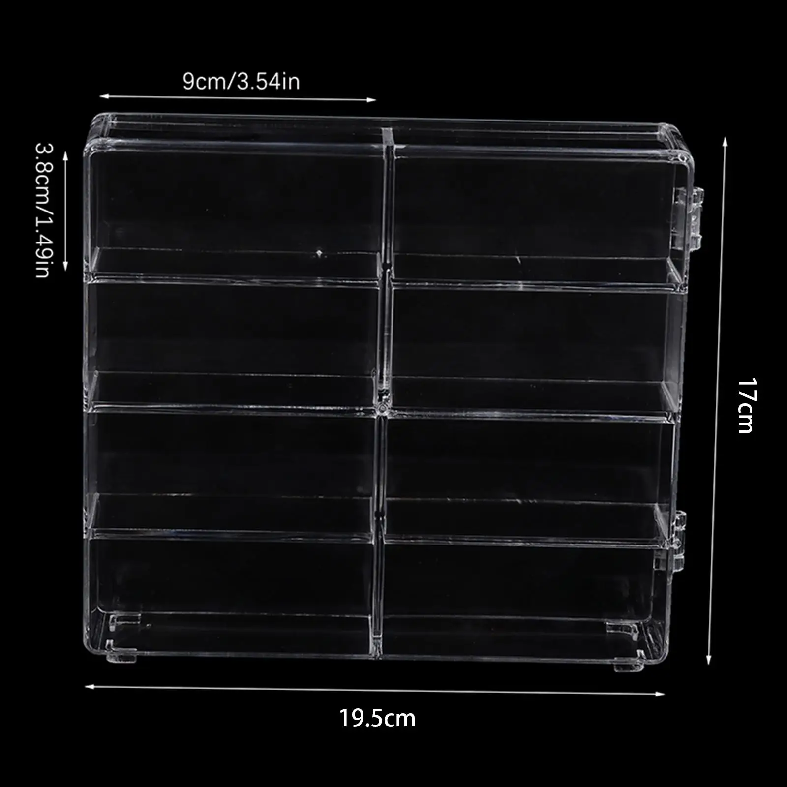 1/64 Vehicle Model Display Case 1/64 Diorama Parking 8 Grids Tabletop Decor Dust Cover Car Garage Display Case for Gifts