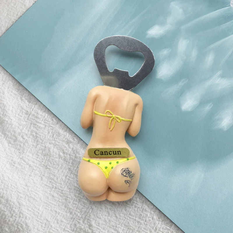 

Mexico Cancun Bikini Bottle Opener Fridge Magnet Exquisite Travel Souvenir Home Decoration