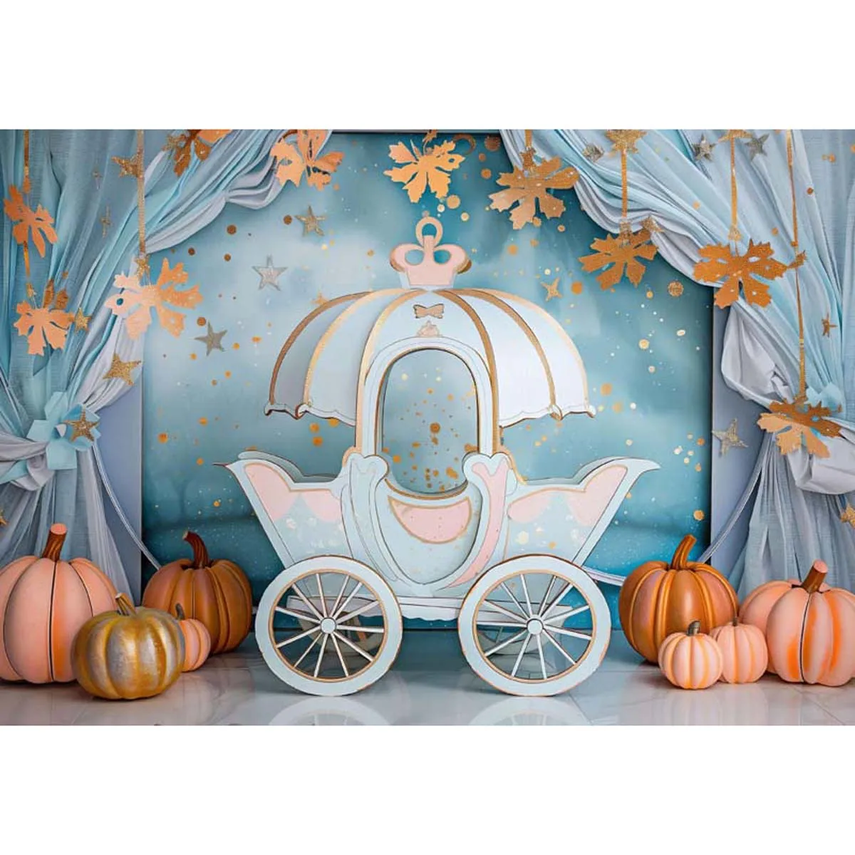 

Allenjoy Fairy Carriage Pumpkin Backdrop