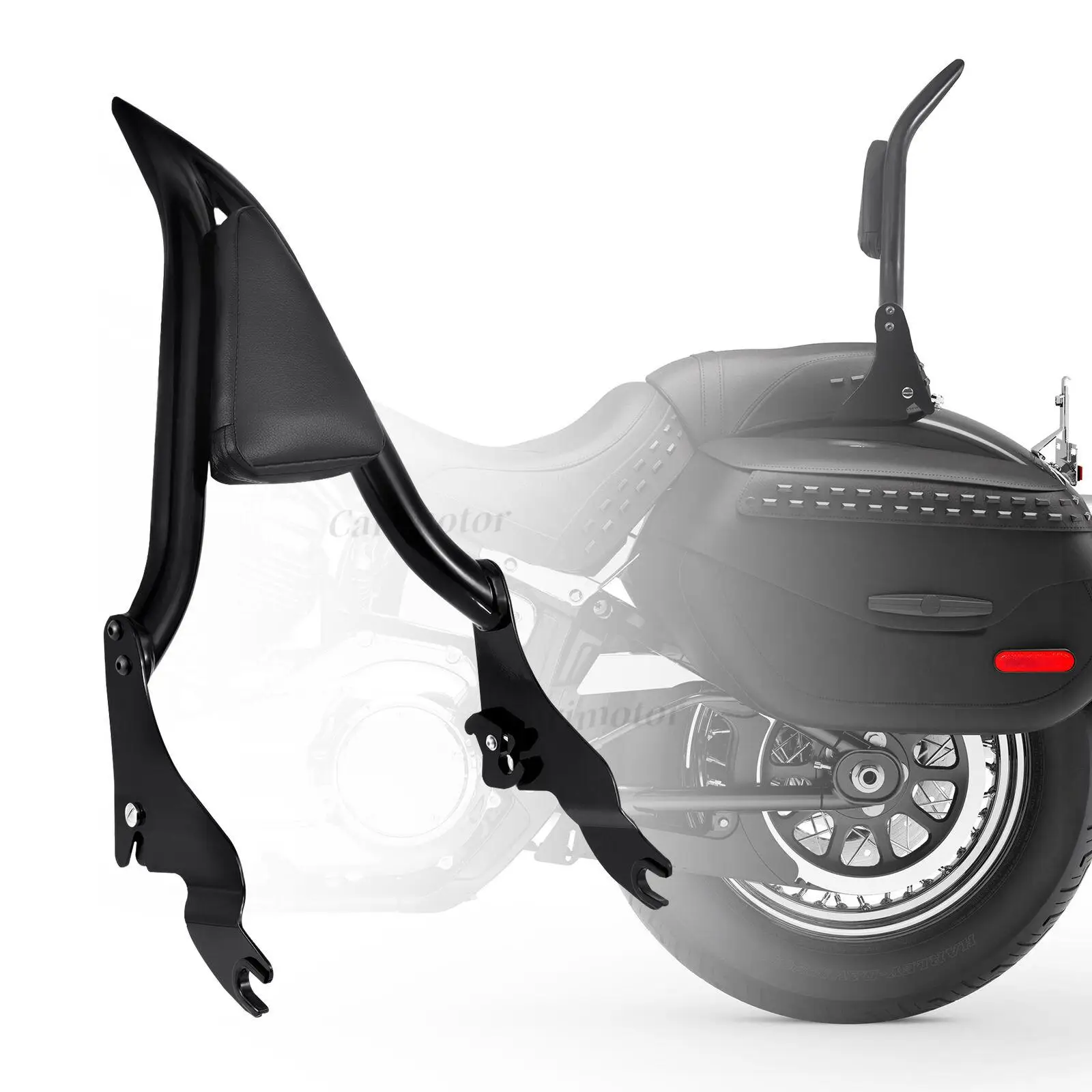 Barre de dossier 16 pouces de haut pour Harley Touring Road King, foetal de Street, 2009-2021