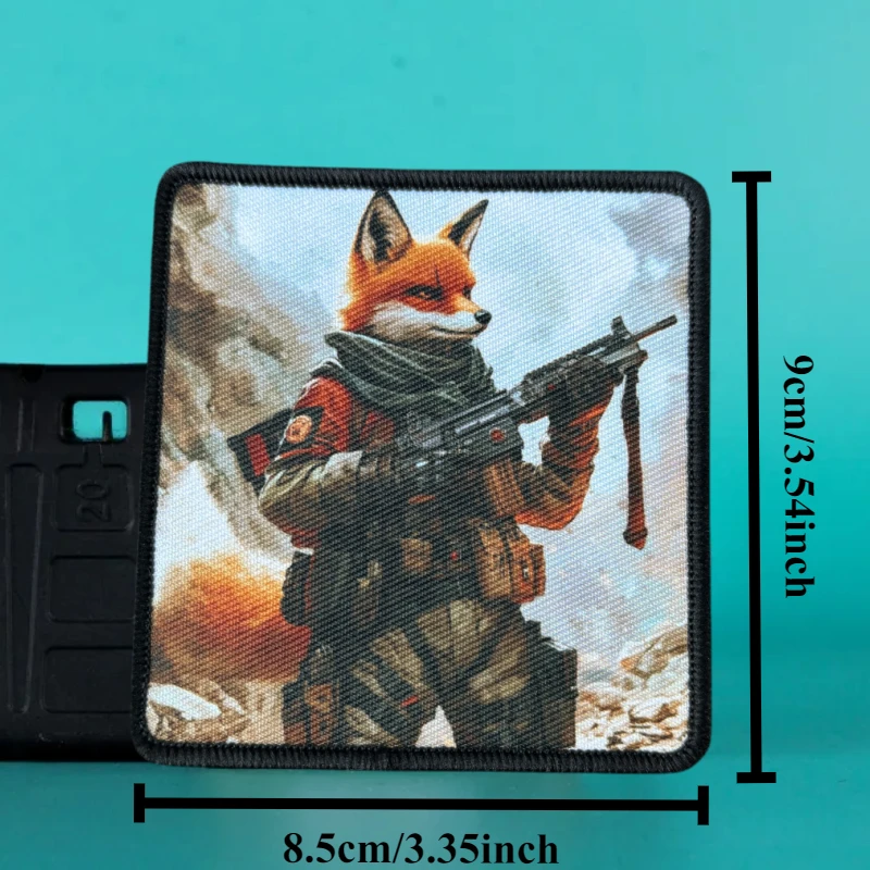 Fox Special Forces Moral Taktischer Aufnäher, Soldat, bedrucktes Klett-Emblem, Militärabzeichen, Kampfarmband, Rucksack-Aufkleber