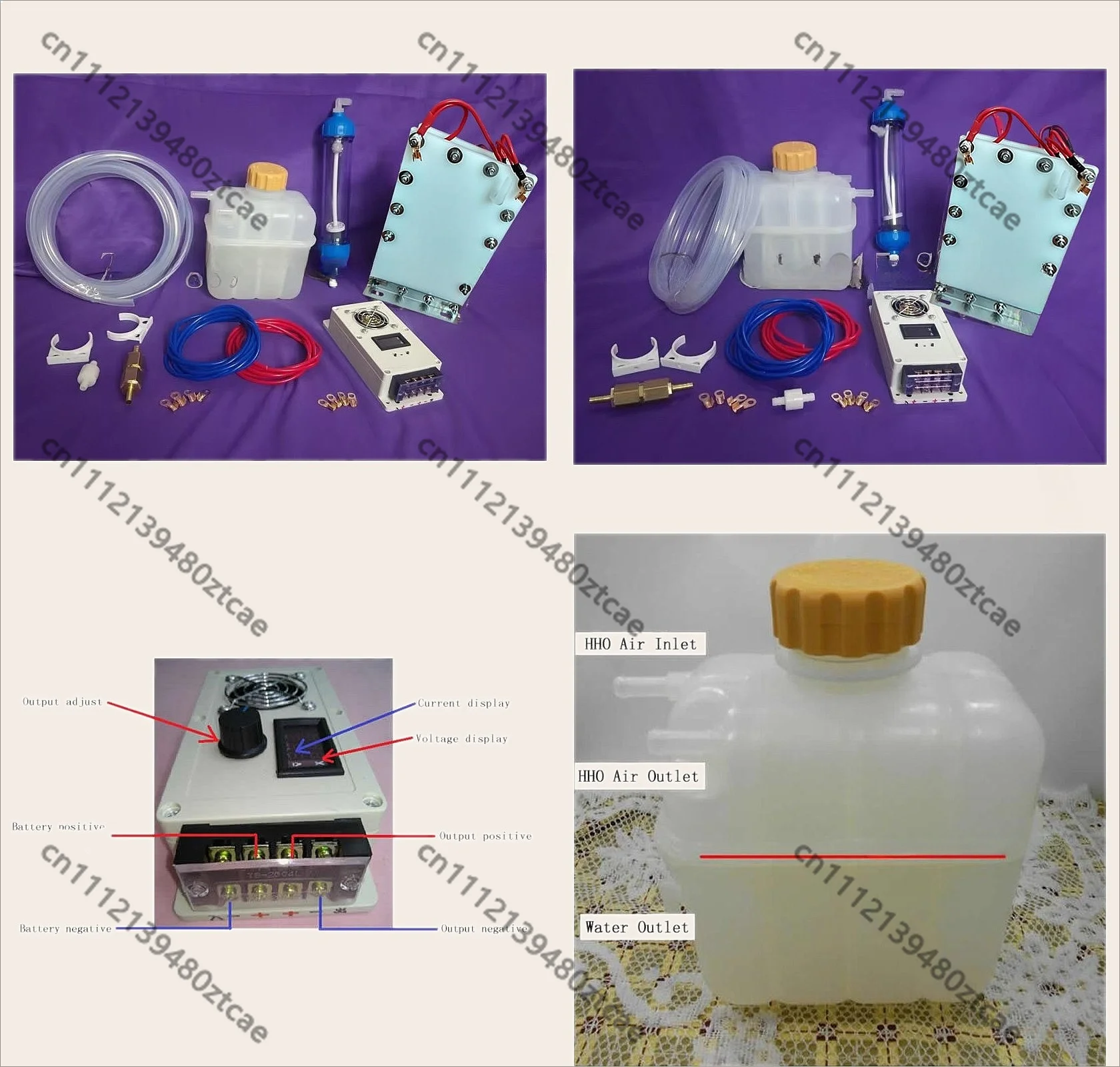 Car Hydrogen Oxygen Generator Kit Vehicle Fuel Saving Exhaust Clean Modification Accessories