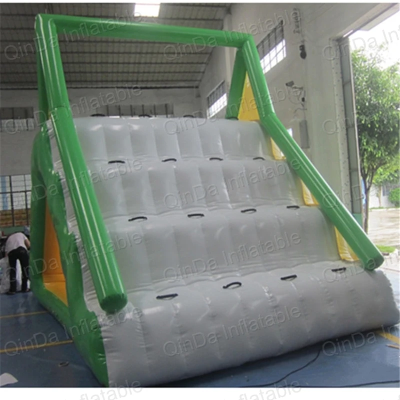 0.9Mm Qinda PVC Tarpaulin Water Park Use Water Inflatable Climbing Floating Slide