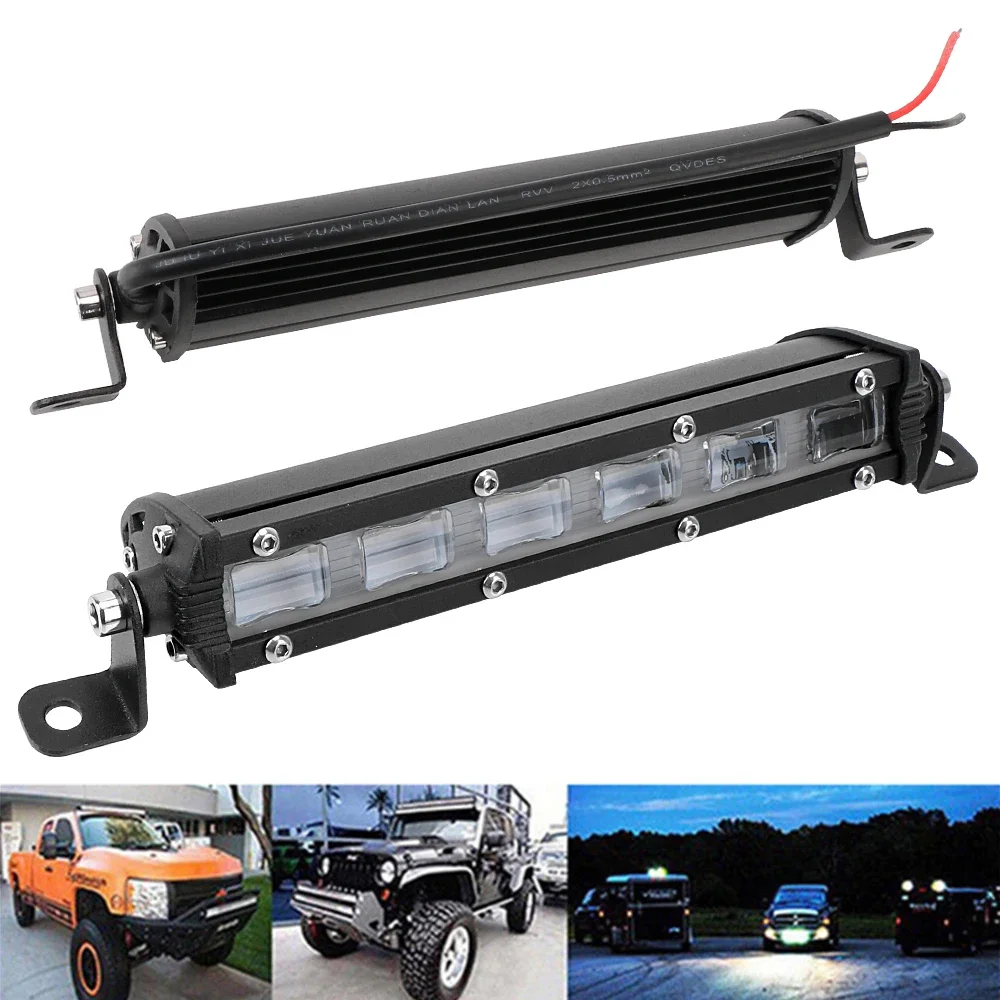 

Flood Light 12V 24V Led Work Light for Tractor Truck Off Road 4WD 4x4 ATV UTV UAZ Camping Light 7 Inch 6D Lens Led Light Bar