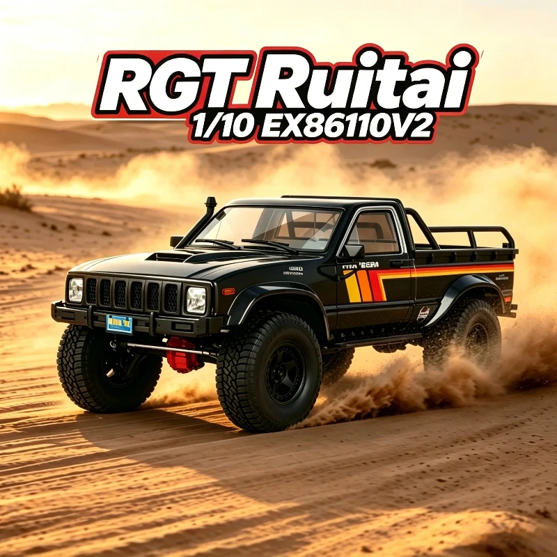 Rgt Rc Remote Control Car 1/10 Ex86110v2 Pioneer Ii Brushed Pickup Dual Speed Off Road For Adult Outdoor Hobby Racing