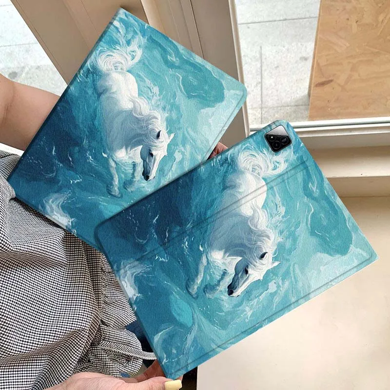 

Snow Leopard Flower Night Tablet Case For Xiaomi Redmi Mini Pad SE K 2 4 5 6 7 8 2023 2025 11 8.8 11.2 10.1 Pro Gift