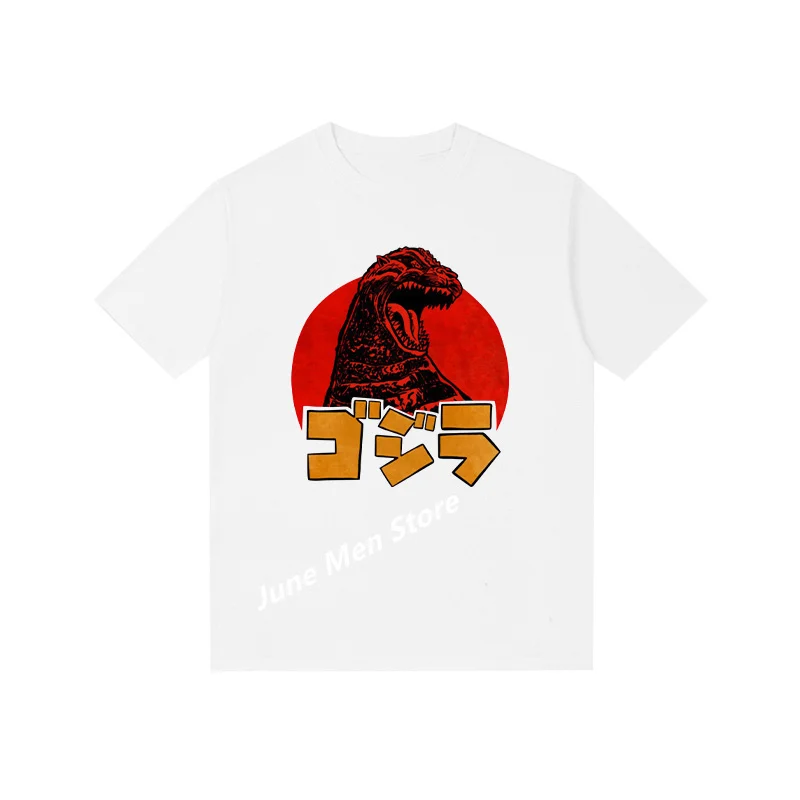 (Uniqlo) JJapanese Godzilla monster Cotton tshirt Fashion Men Cotton T-shirt Top Summer Women Cotton Kid T-Shirt Men Clothing