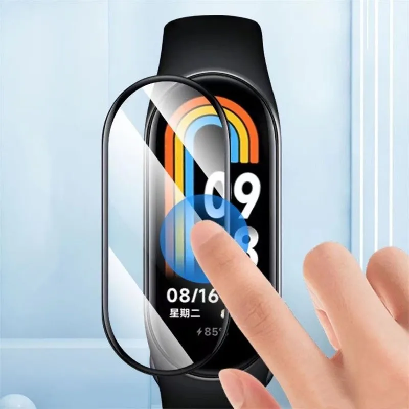 Screen Protector For Xiaomi Mi band 8 SmartWatch Accessories HD Soft Tempered Film Xiaomi MiBand 8 Sports Watch 3D Curved film