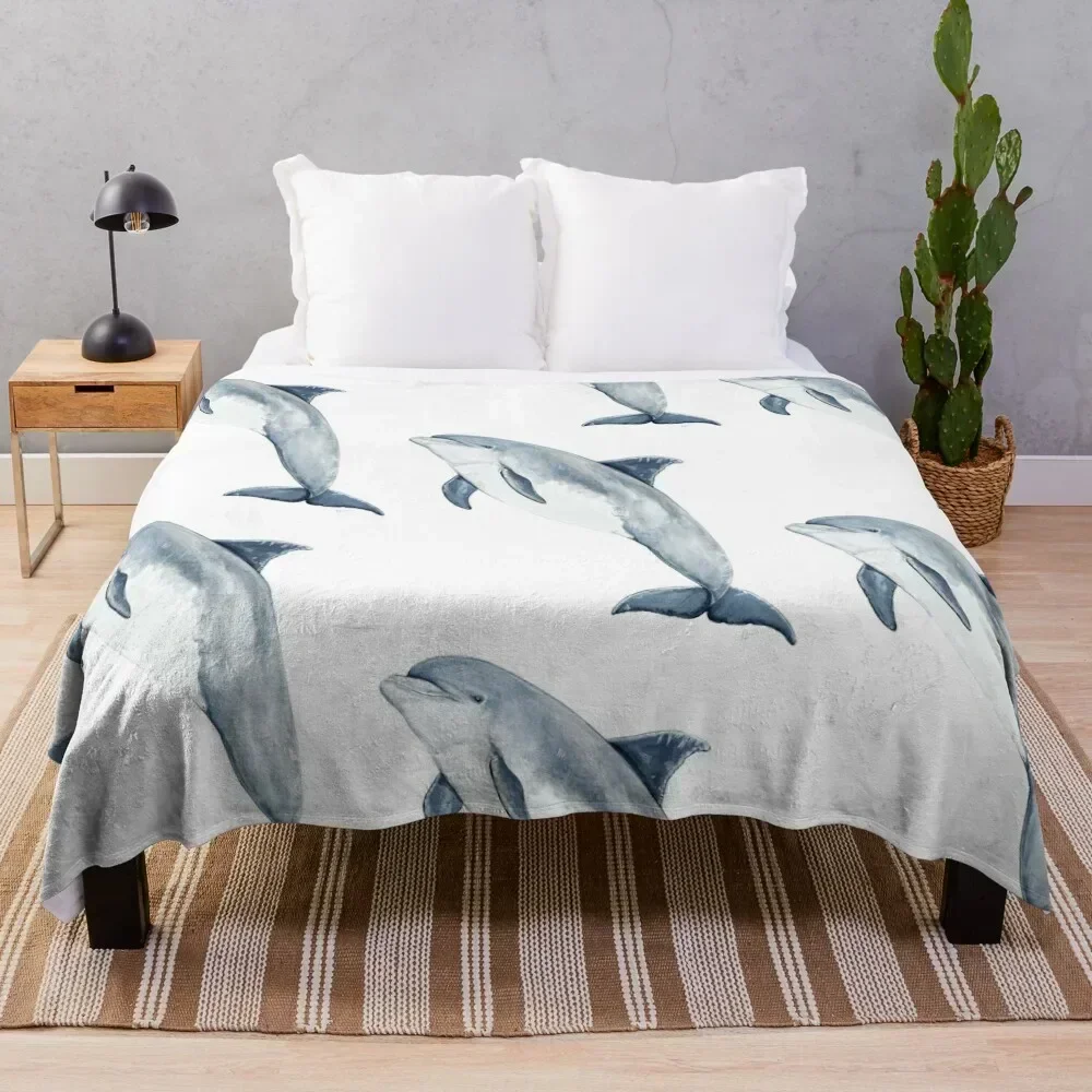 

Bottlenose dolphin Tursiops Throw Blanket No Pilling Soft Warm Blanket for Bed