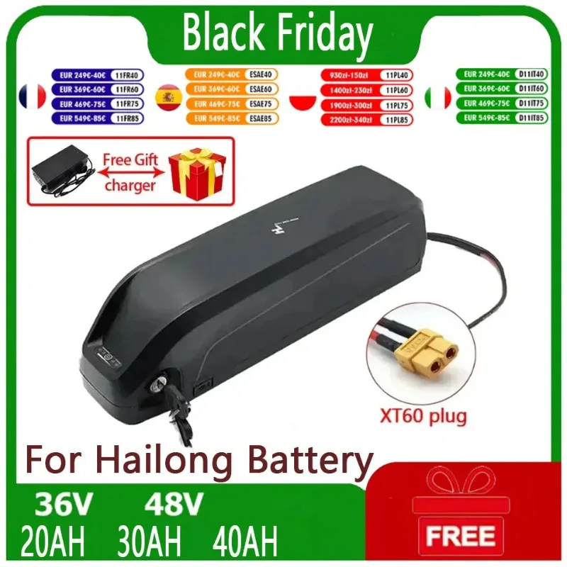 Für Hailong Akku 36V 48V 20AH 30Ah 40Ah für Bafang BBS02 BBS03 BBSHD Motor Hailong Akku Lieferung innerhalb