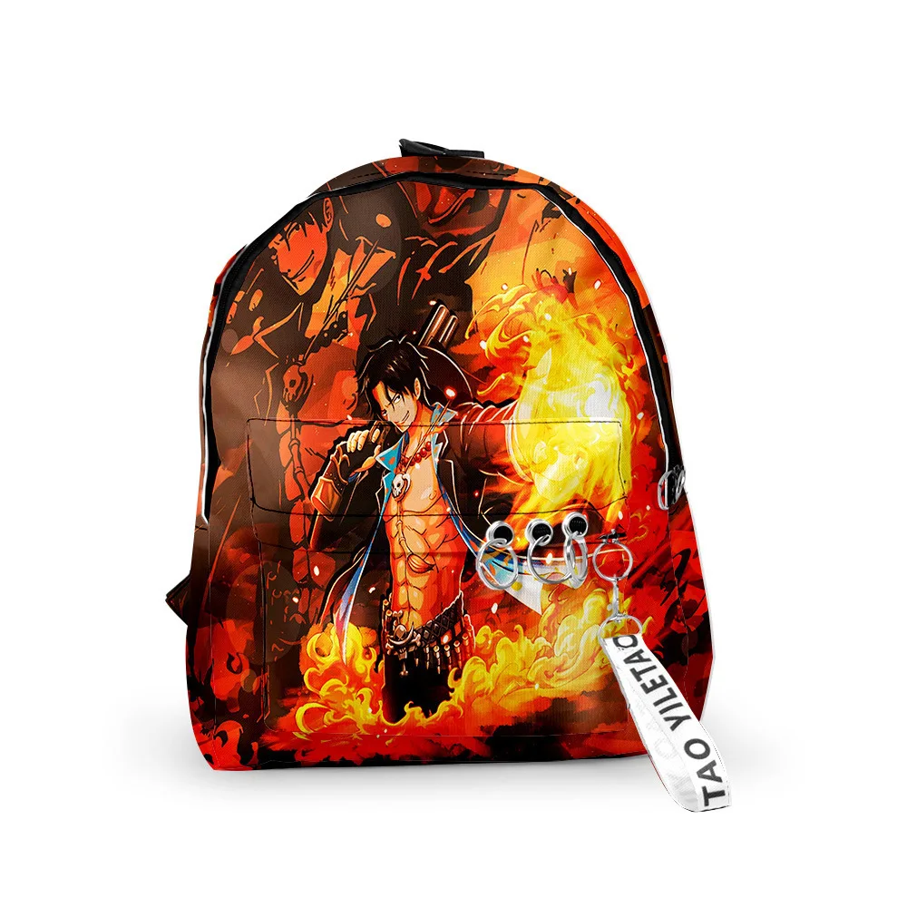 New Anime Bag One Piece Backpack Boy Girl Cartoon Luffy Zoro Figures Kids School Bags Big Capacity Travel Bag Girls Boy Children