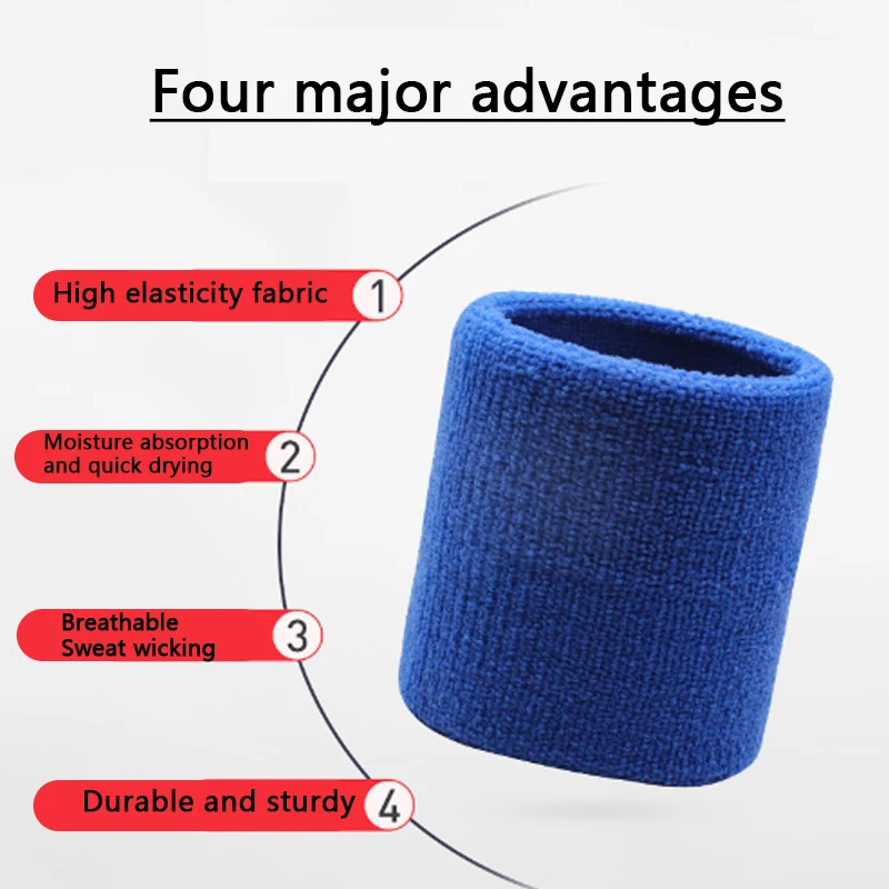 1Pcs Sweatband Sports Wristband for Men & Women,Cotton Cloth Sweatband for Tennis,Basketball,Football,Running,Gym,Working Out