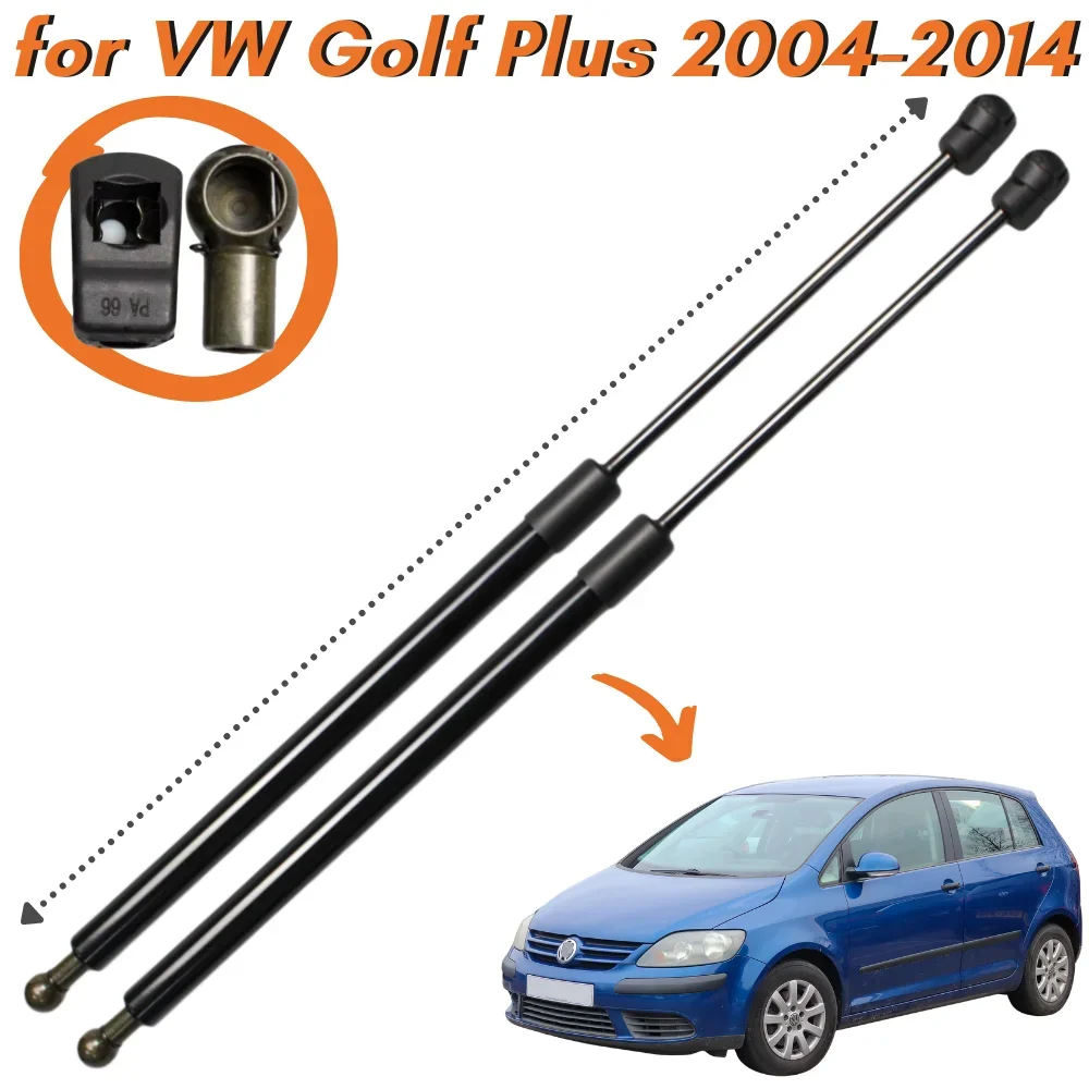 

Qty(2) Hood Struts for Volkswagen Golf Plus 2004-2014 Front Bonnet Modify Engine Gas Springs Shock Absorbers Lift Supports Bars