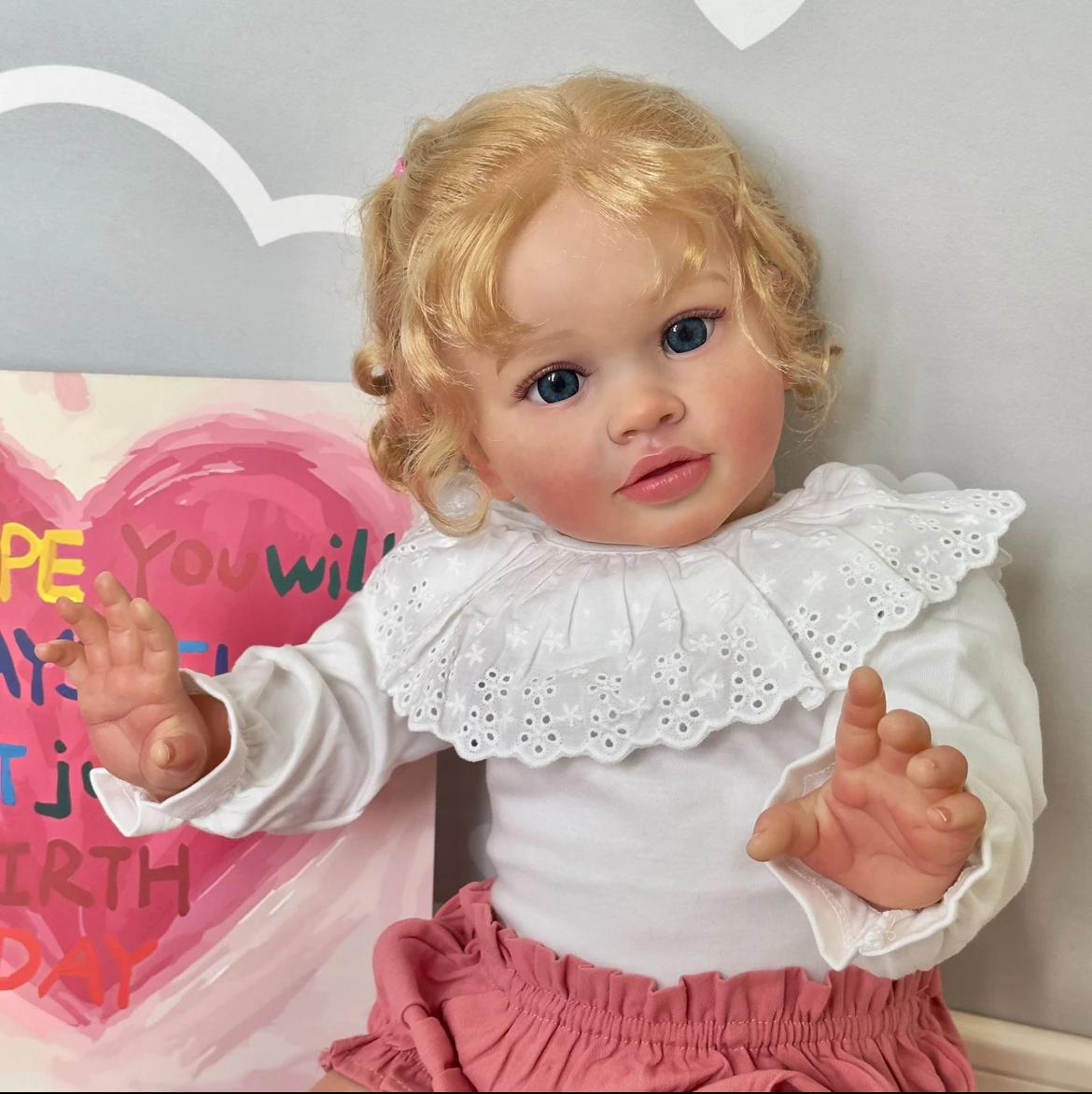 26" Pippa Blonde Princess Reborn Doll – Ultra-Soft Body, Delicate Skin & Sparkling Eyes | Adorable Gift for Girls